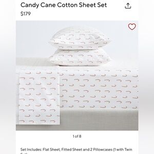 Pottery Barn Candy Cane Sheet Set King